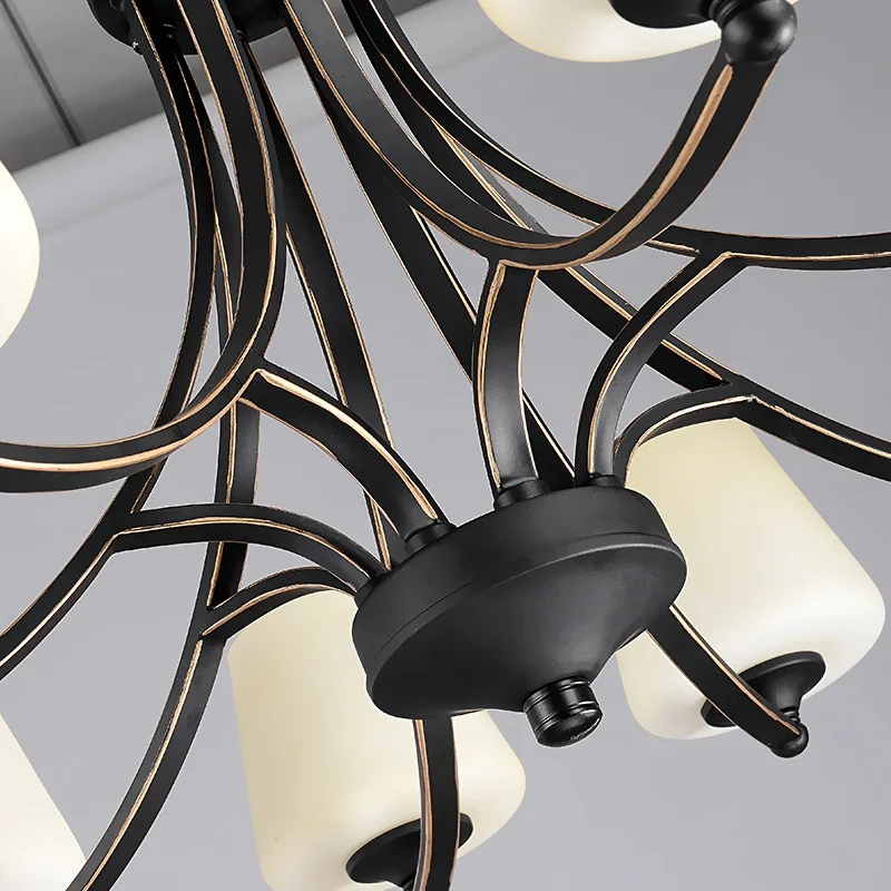 جو، إحساس فني زخرفي كريستالي على شكل شمعة، غرفة نوم سقف ثريا LED أوروبية #1