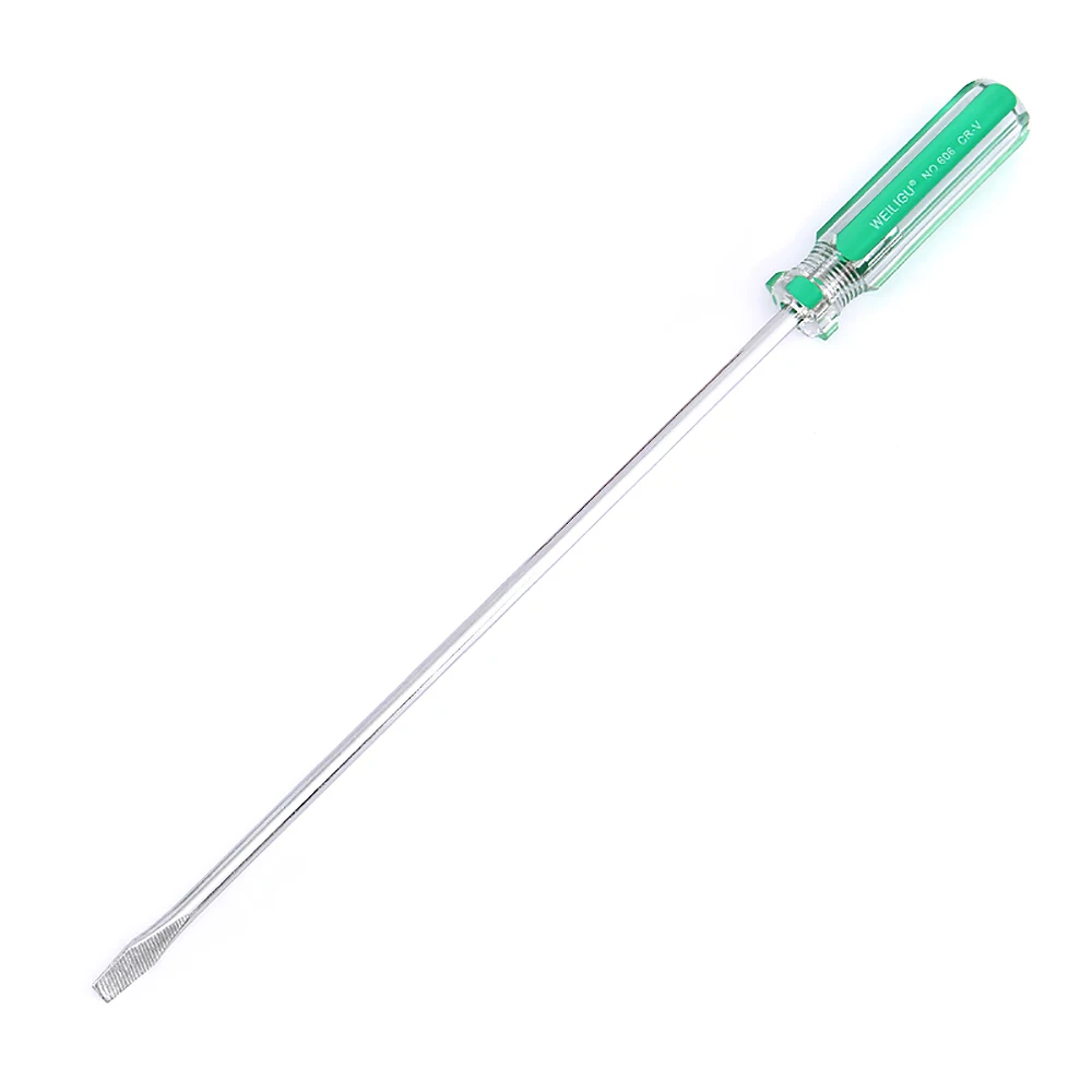 Word CR-V Screw Driver Transparent Handle Car Repair Hand Tools Magnetic 3mm 5mm 6mm Slotted Screwdriver 38mm - 300mm Length