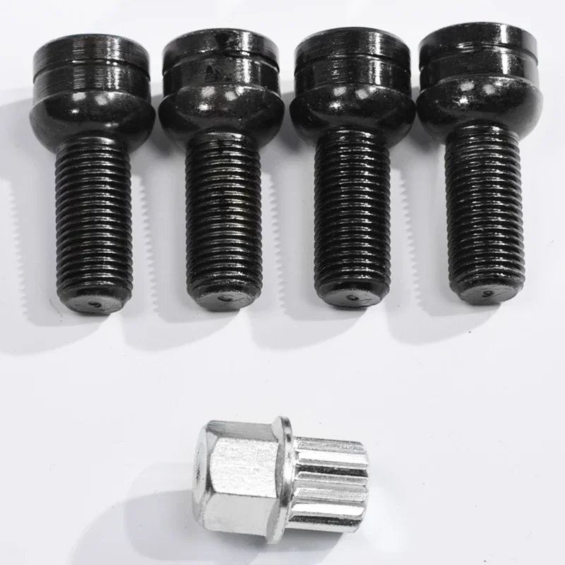 

1set For VW Golf Jetta Beetle Passat Audi Car Anti-theft Wheel Screw Bolt and Lock Lug Nut Fit 14mmX1.5MM Car Accessories