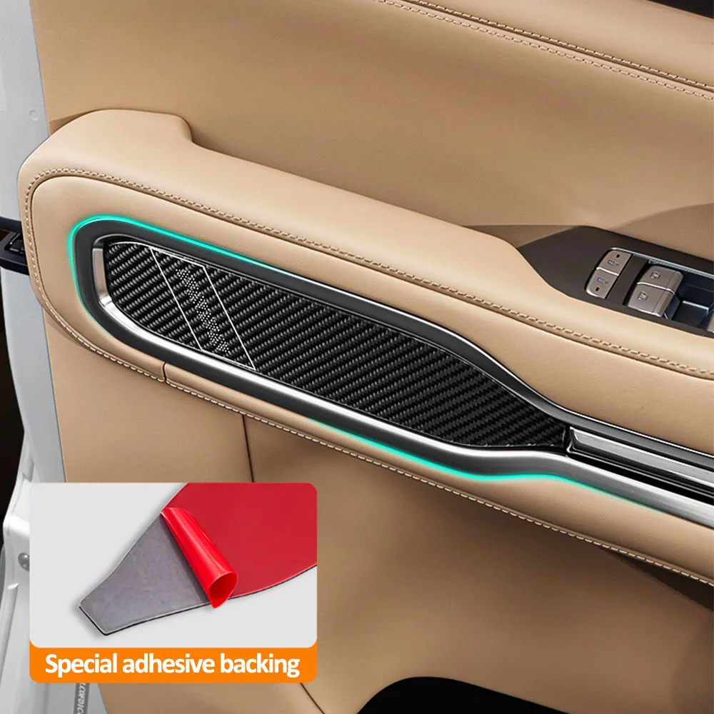 

Для BYD Leopard 8 5 2025 дверь автомобиля узор из углеродного волокна клейкая наклейка внутренние принадлежности подлокотник дверная панель защитная наклейка