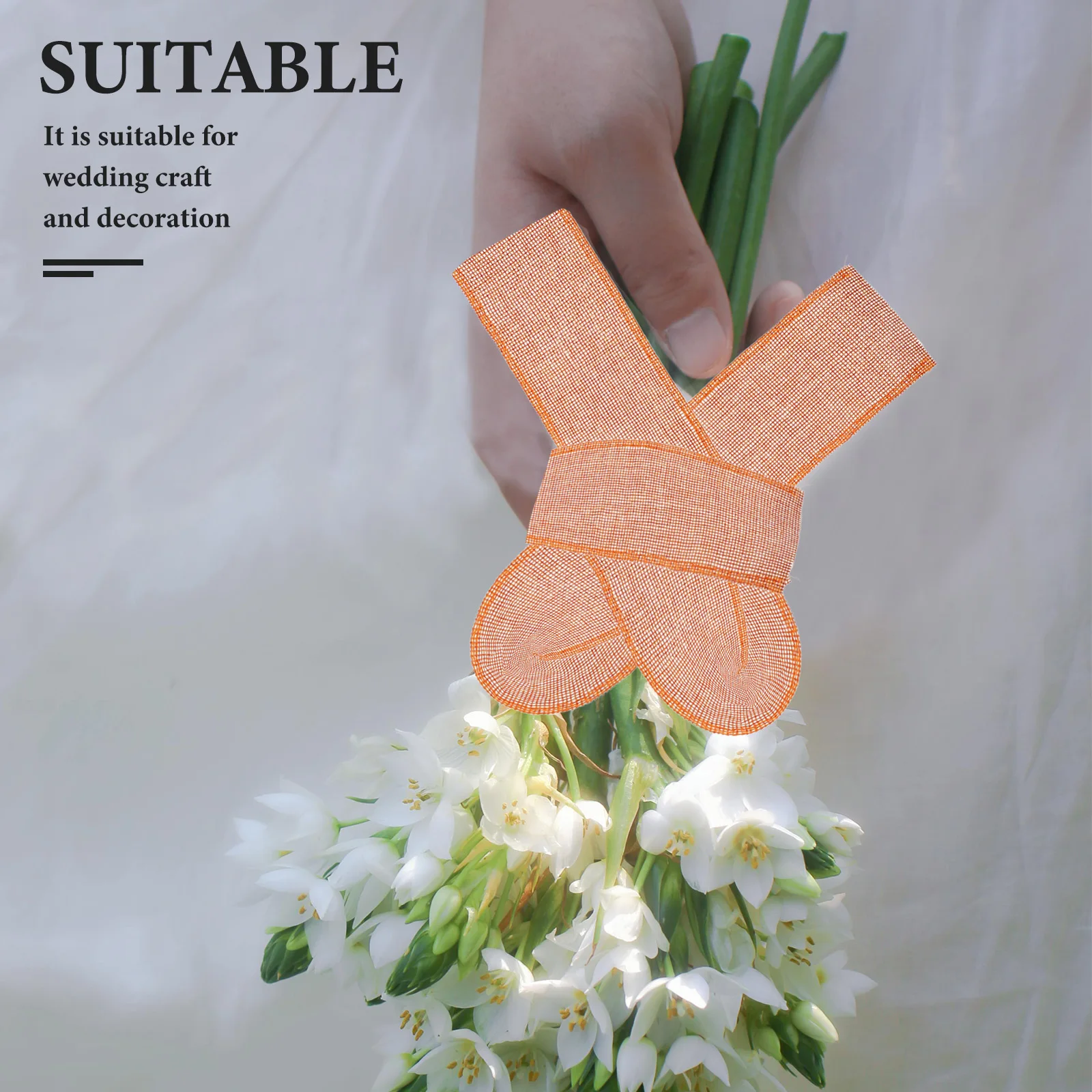 

Decorative Ribbon 4 Rolls Linen Strips Wedding Christmas Craft Burlap Ribbon Friendly Safe Practical DIY Accessories