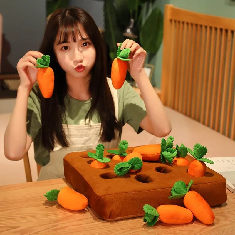 

Kawaii Pulling Out Radish Plush Toys Healthy Soft Stuffed Detachable Radishs Toys Funny Children Teaching Game Props