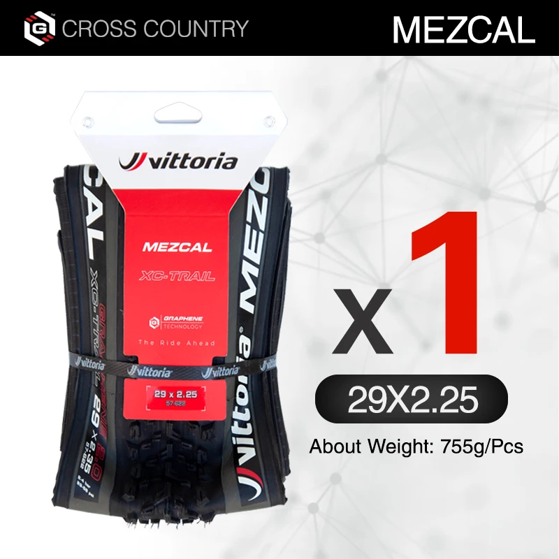 VITTORIA MEZCAL XC RACE 29 MTB 29.5×2.25 Tubeless Band TNT 4C Graphene 2.0 Anti-lek Mountainbike Opvouwbare 29X2.35 Band