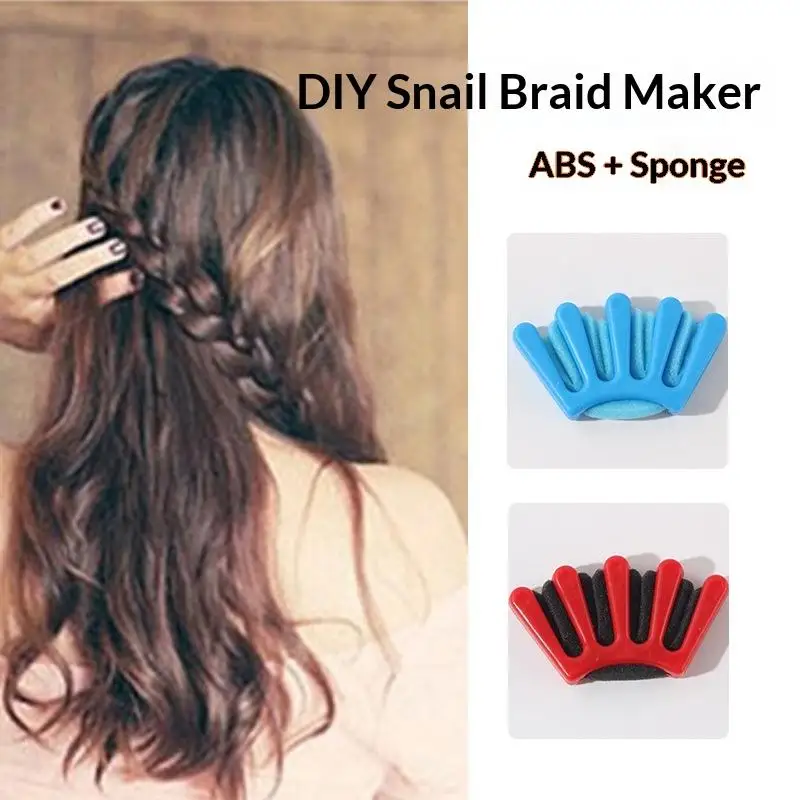 1 Stück DIY Wellen-Locken-Styling-Set, Manueller Haarcrimper, 5-Finger-Schwamm-Haarflechtwerkzeug für Frauen und Mädchen, für Party und Reisen – Detail 10