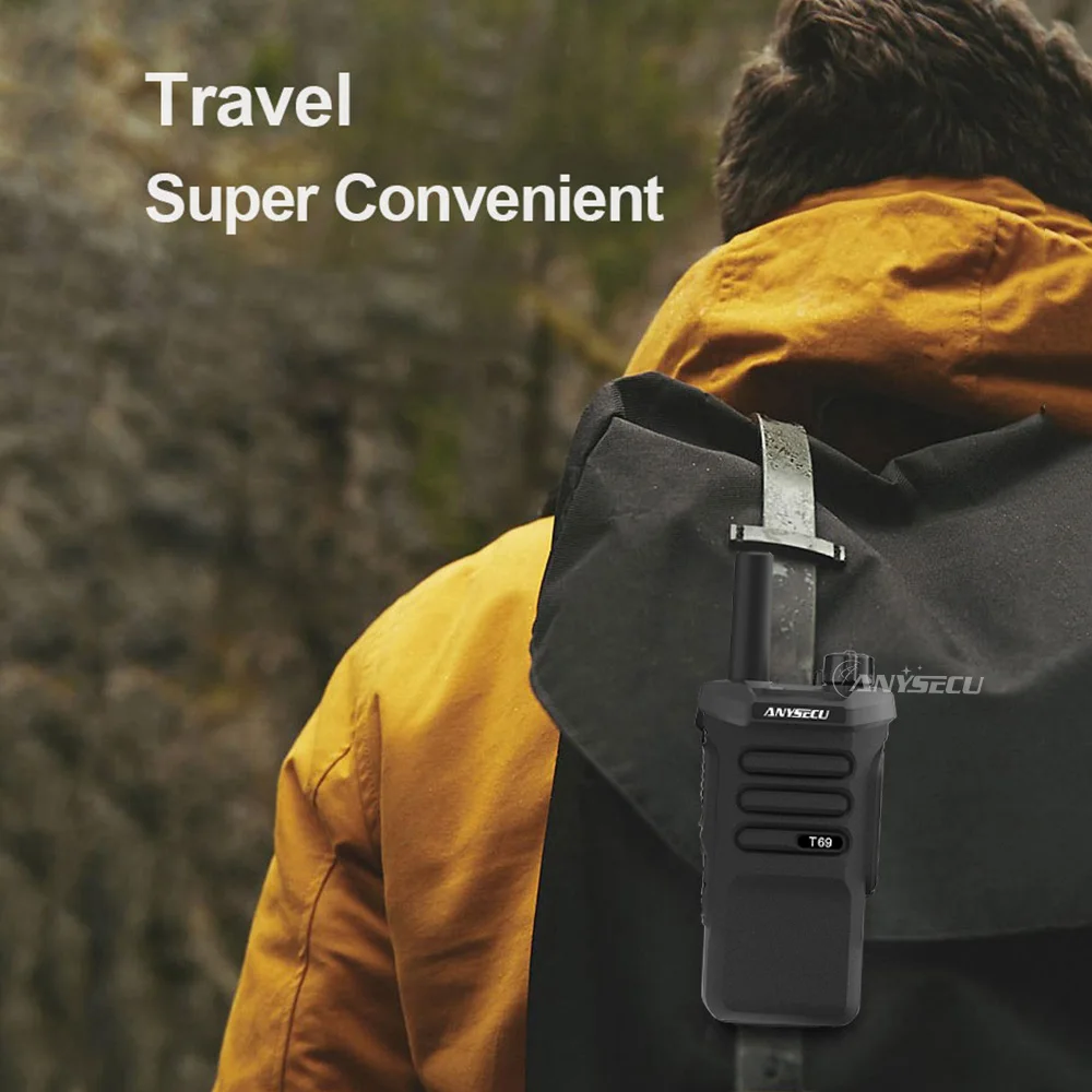 Anysecu No Screen Zello Android 5.1 Walkie Talkie with Zello 4G LTE Network Radio GPS WiFi PoC Network Walkie Talkie T69