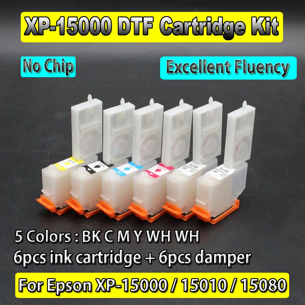 XP 15000 Dtf Conversion Kit Cartridge For Epson XP15000 Cartridge DTF Damper Kit For 15010 15080 DTF White Ink CISS Ink System