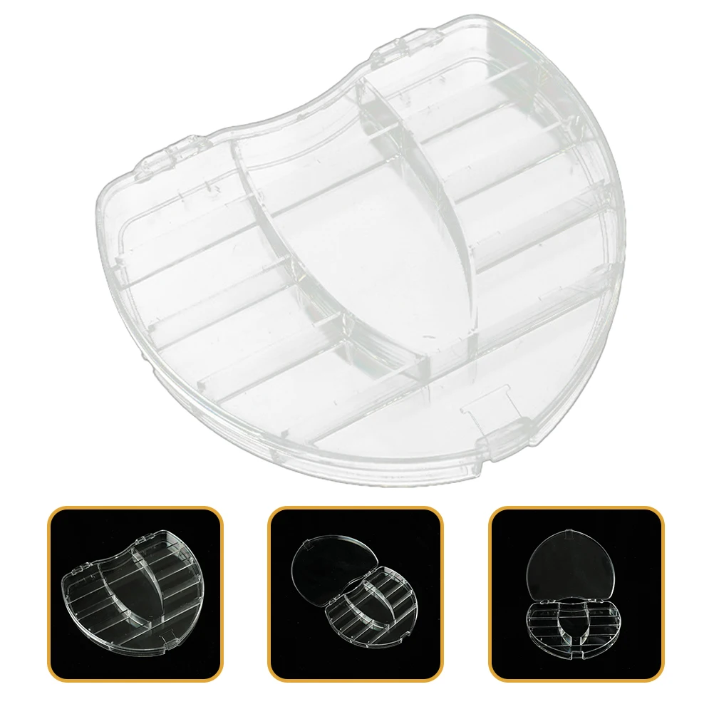 

Heart Shaped Clear Nail Box Plastic Portable ganizer for Nail Beads Storage Compartment Case Fake Clear Storage Box False