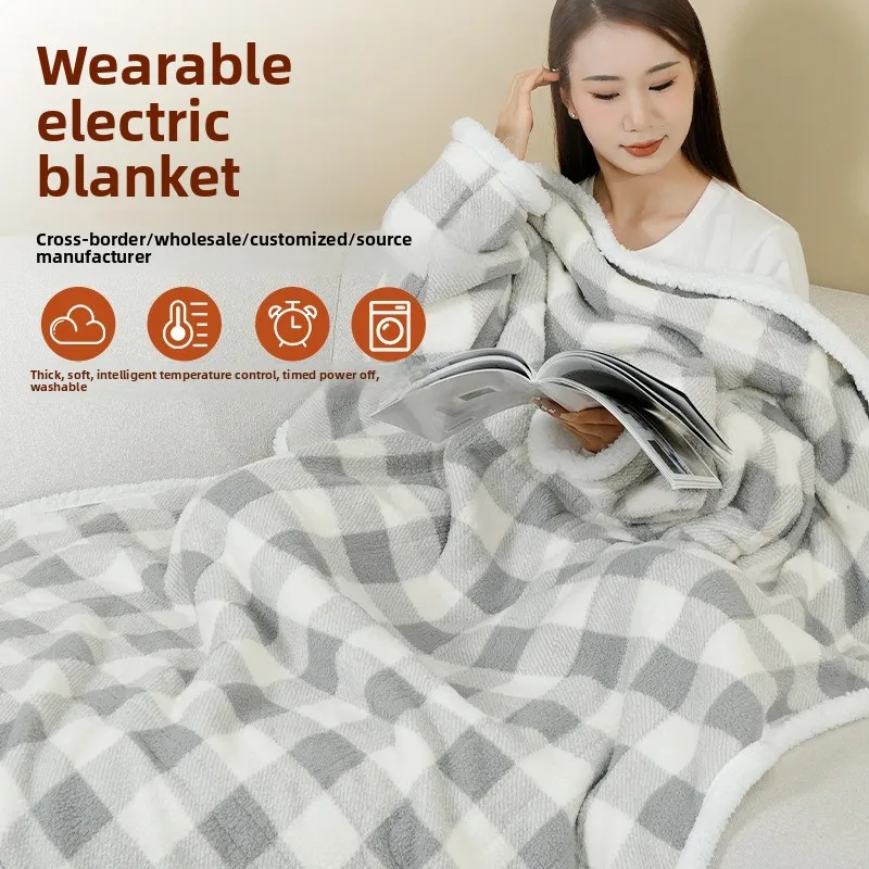 Electric blanket Shawl Warm blanket Heated blanket with sleeves Home office 5-speed temperature control