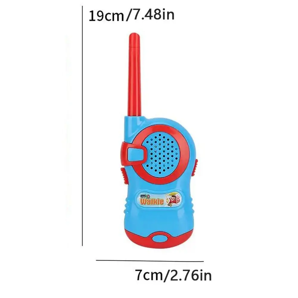 2-pack draagbare langeafstandswalkietalkies voor kinderen, draagbaar elektronisch kinderspeelgoed, eenvoudig te gebruiken cartoon tweerichtingsradio's, wandelen