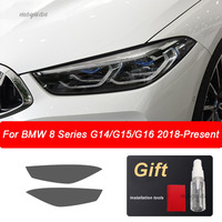 For BMW F30 F31 G20 F10 F11 G30 F40 F32 F22 F36 F07 F34 G32 G11 G15 Car Headlight Tint Smoked Black Protective Film TPU Stickers