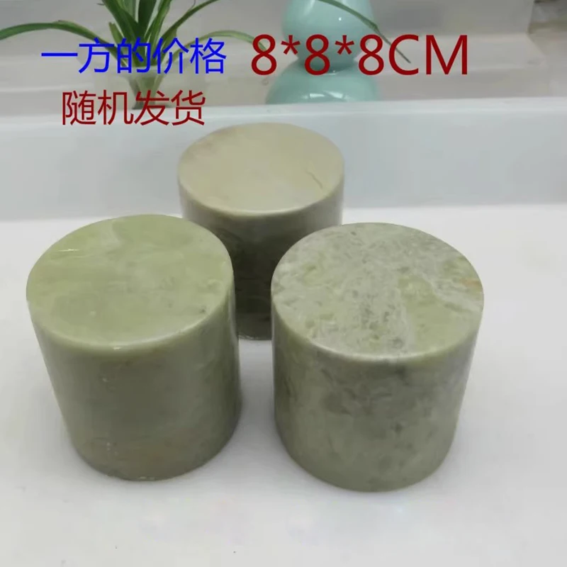 Practice Chinese Seal for Beginners | Uncarved Round Qingtian Stone Blank Chop | Ideal for Learning Seal Carving Big Size
