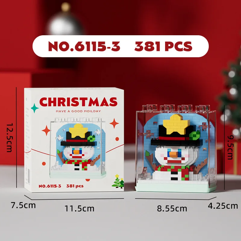 Weihnachten Schnee Dorf Blöcke Mini Bausteine Kreative Konstruktion Lernspielzeug für Kinder 10 bis 12 Jahre alte Mädchen Geschenke