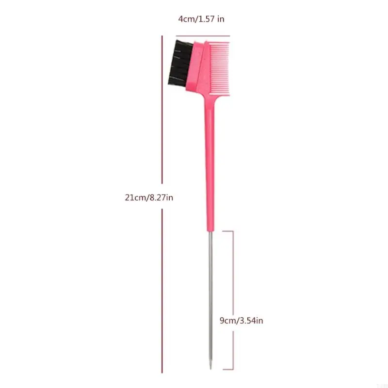 T4MB doppelseitige Steuerung Haarkamm Haar Kante Pinsel Kamm Haar Kante Pinsel mit Ratte Schwanzkamm Haarstile Tool für Frauen