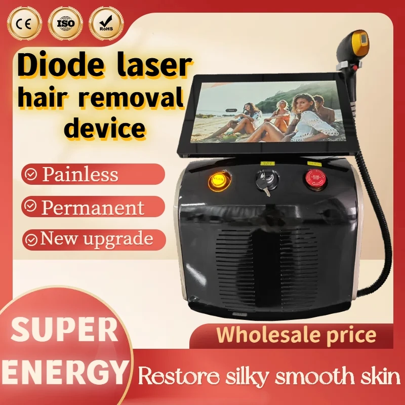 

3 Waves Permanent Professional Diode Ice Titanium Laser Body Hair Removal Portable 808nm Alexandrite Device