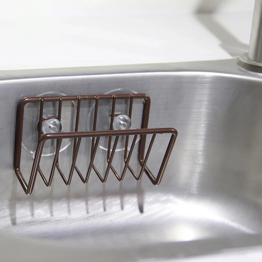 

Sink Drainer Suction Cup Sponge Holder Kitchen for American Style Organizer Brown