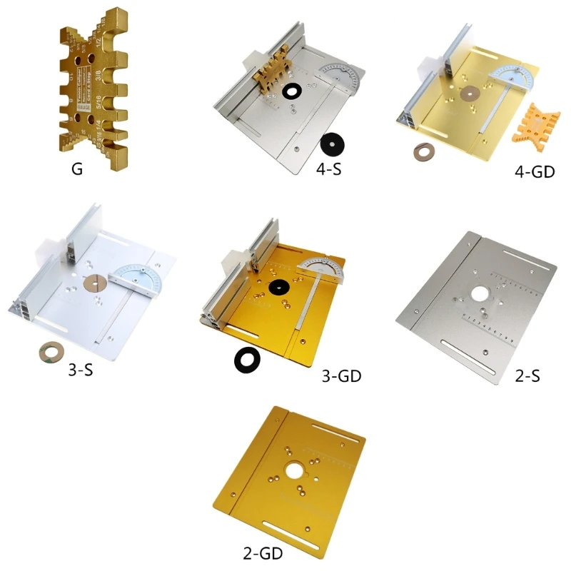 Aluminium Router Table Insert Plate Electric Milling Board Miter Gauge