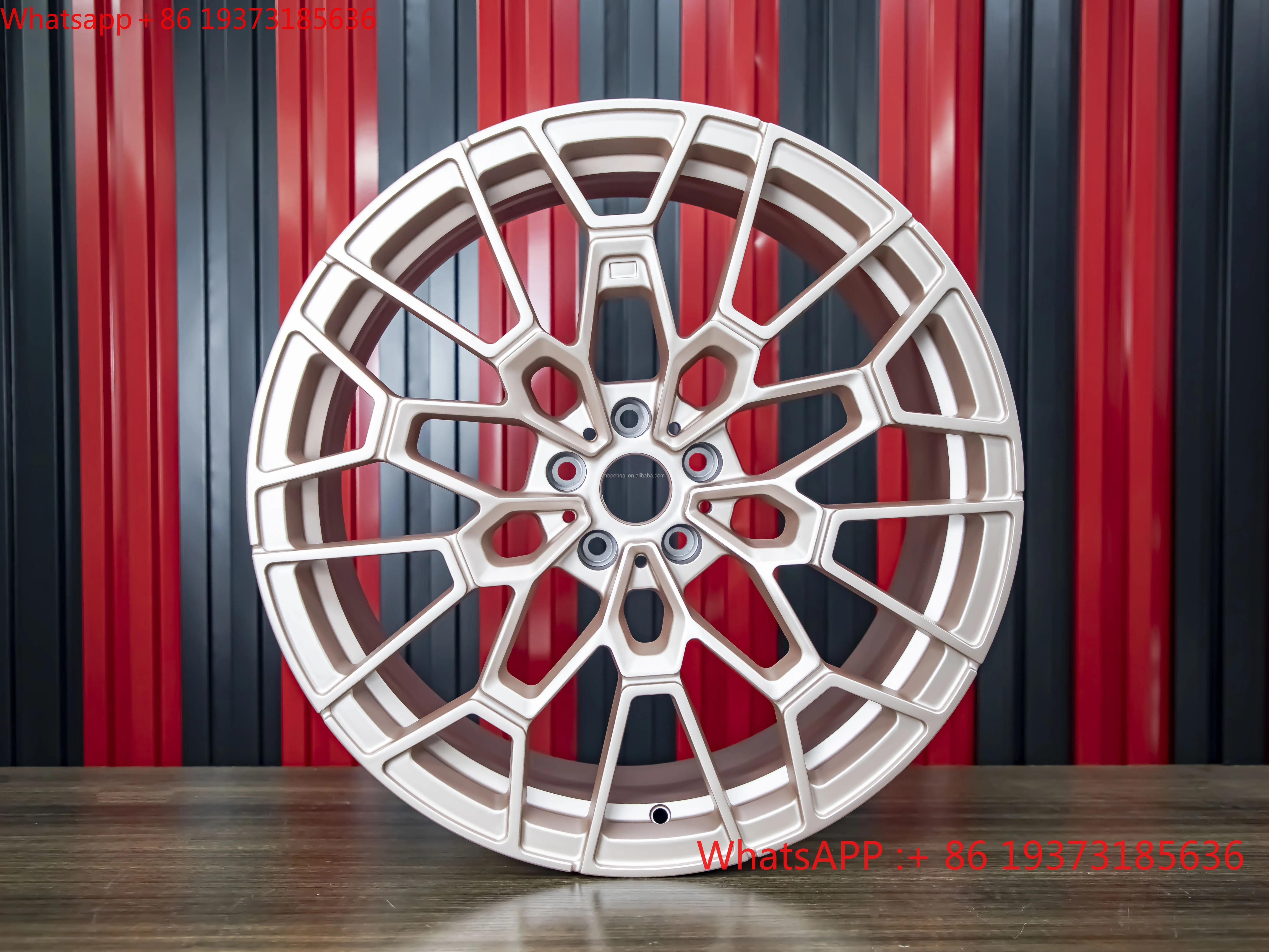 For Design Passenger Car Custom Monoblock Forged Aluminium Alloy Wheels Matte Rose Gold Customizable Caps Multi Spoke for Shelby