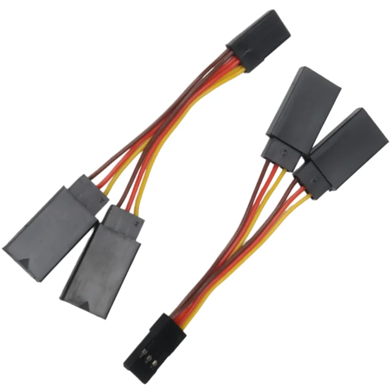 1/5/10Pcs JR Style Servo Splitter Cable 1 Male to 2 Female Servo Y Harness Extension Wire for RC Model Airplane Car Boat