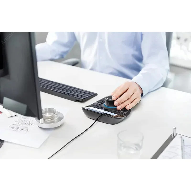 3DConnexion SpaceMouse Enterprise USB Left-Handed 31 Keys Mouse CAD Drafting