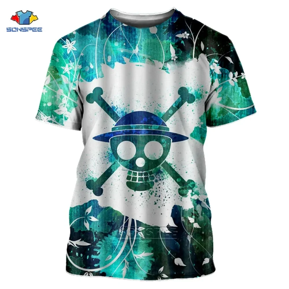 

Summer New Anime Tops ONE PIECE Digital Print T-shirt Anime Periphery Children/adults Comfortable Quick-drying T-shirt 2025