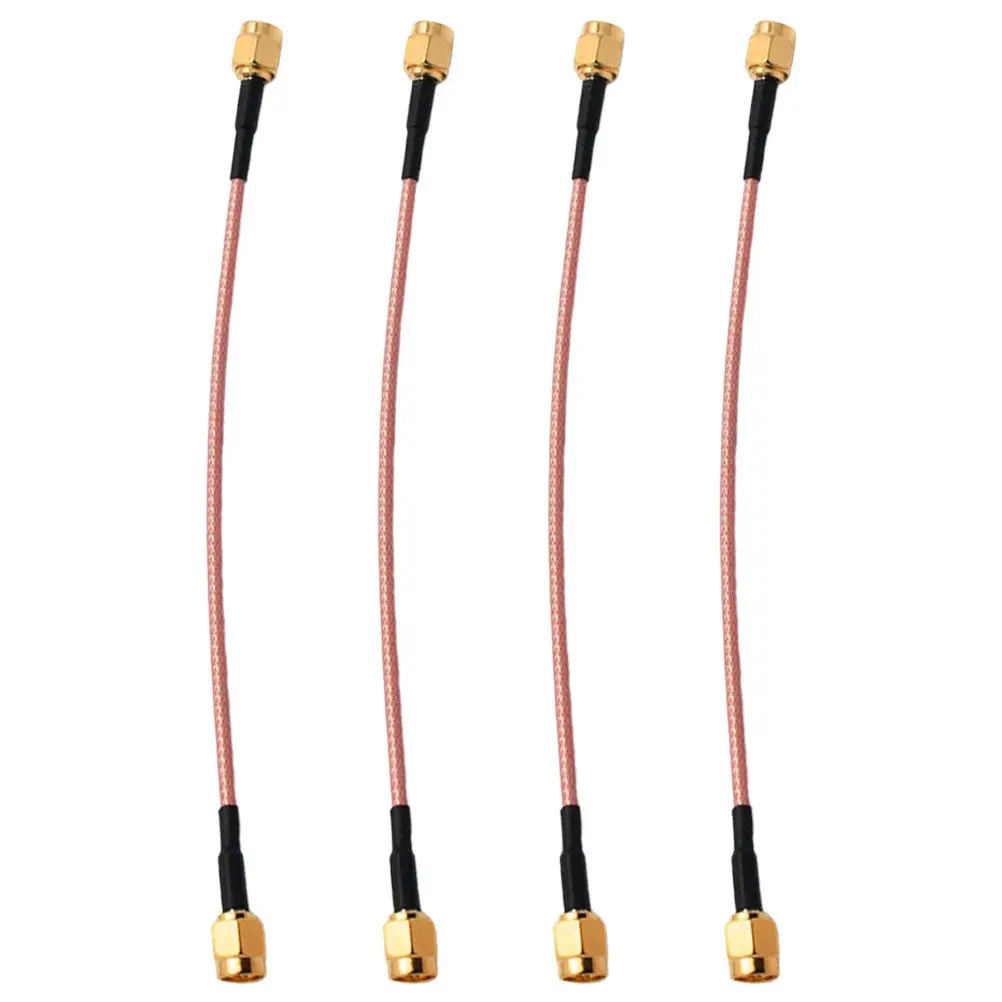 

4Pcs Sma Male to Male Adapter Cable High Precision Signal Transmission Communication Broadcast Antenna Extension Sma Connector