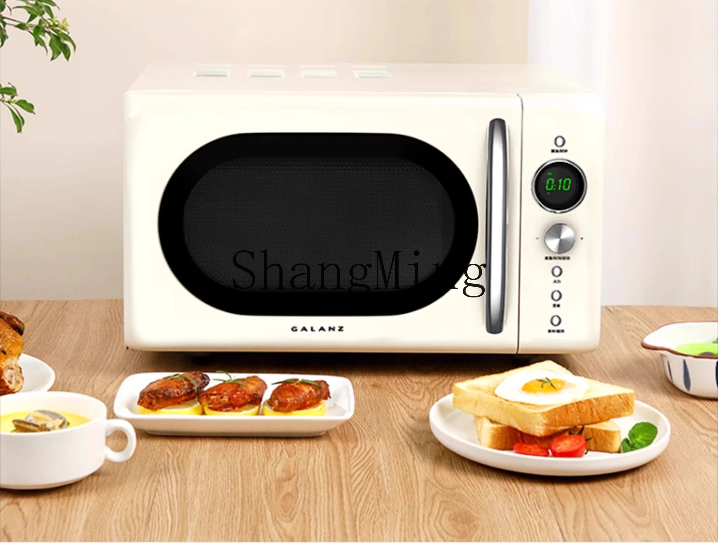 ZYY ретро-микроволновая печь, плоская, 20 литров, маленькая, мини-домашняя, умная микропаровая печь