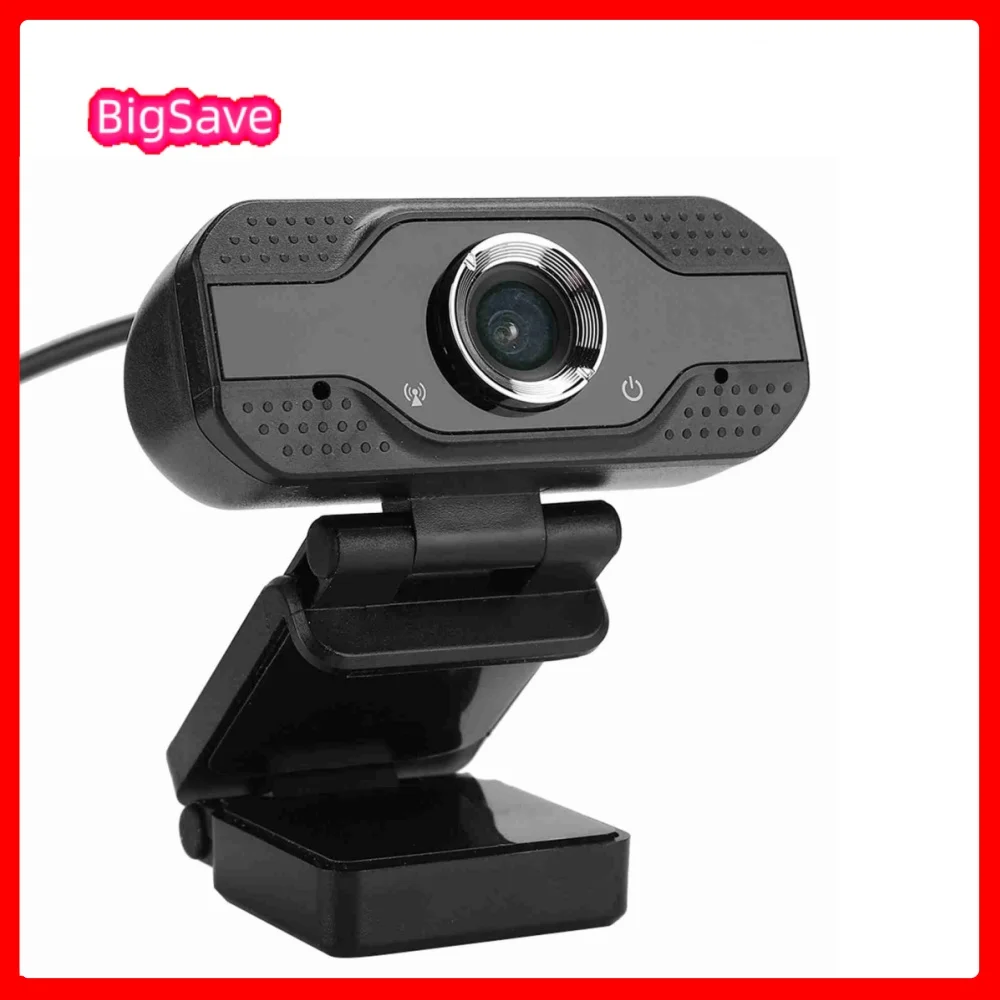 Portable Webcam Computer Camera 1080P Desktop Computer Camera USB Online Class Webcam with Microphone USB Camera Drive PC Webcam