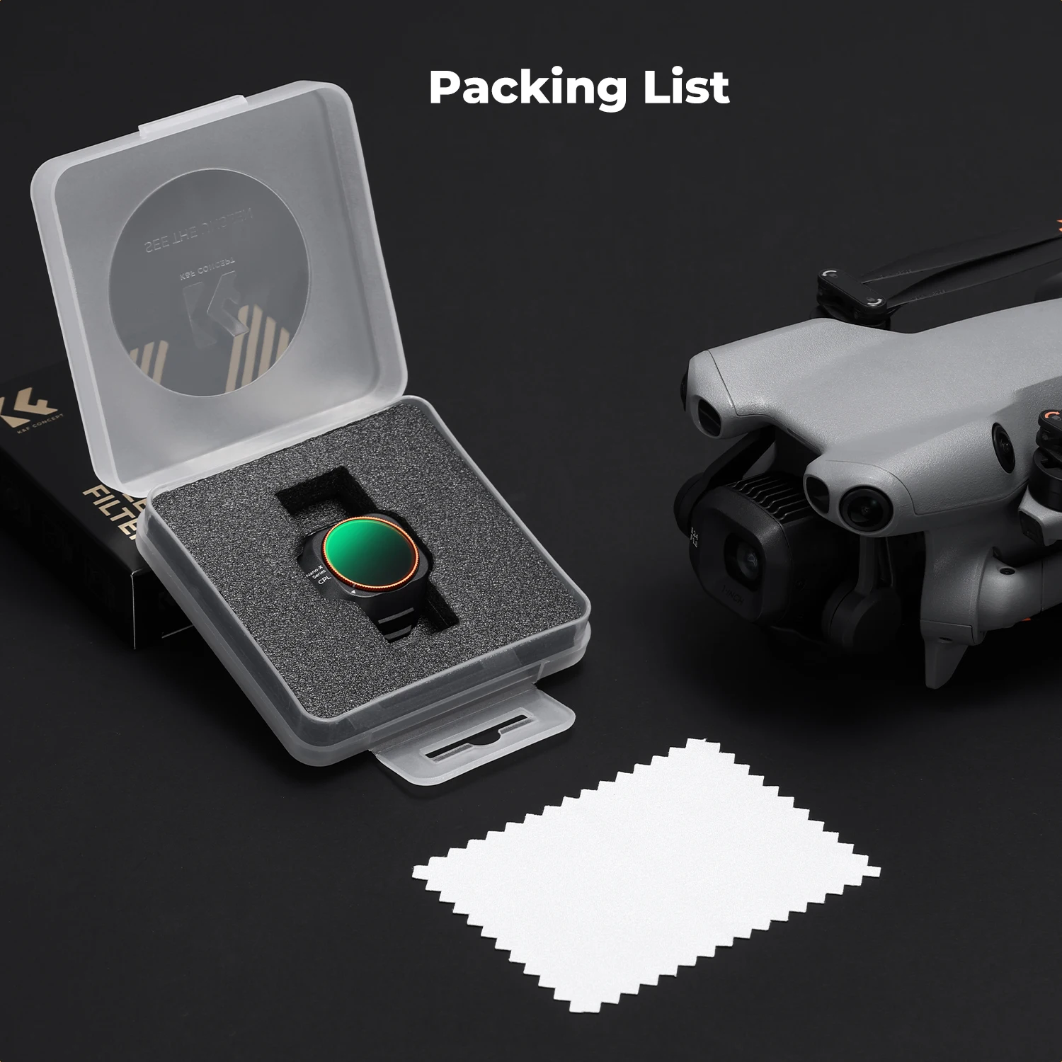 

Круговой поляризационный CPL-фильтр K&F CONCEPT для дрона DJI Mini 5 Pro, антибликовый CPL-фильтр с 28-слойным многослойным покрытием