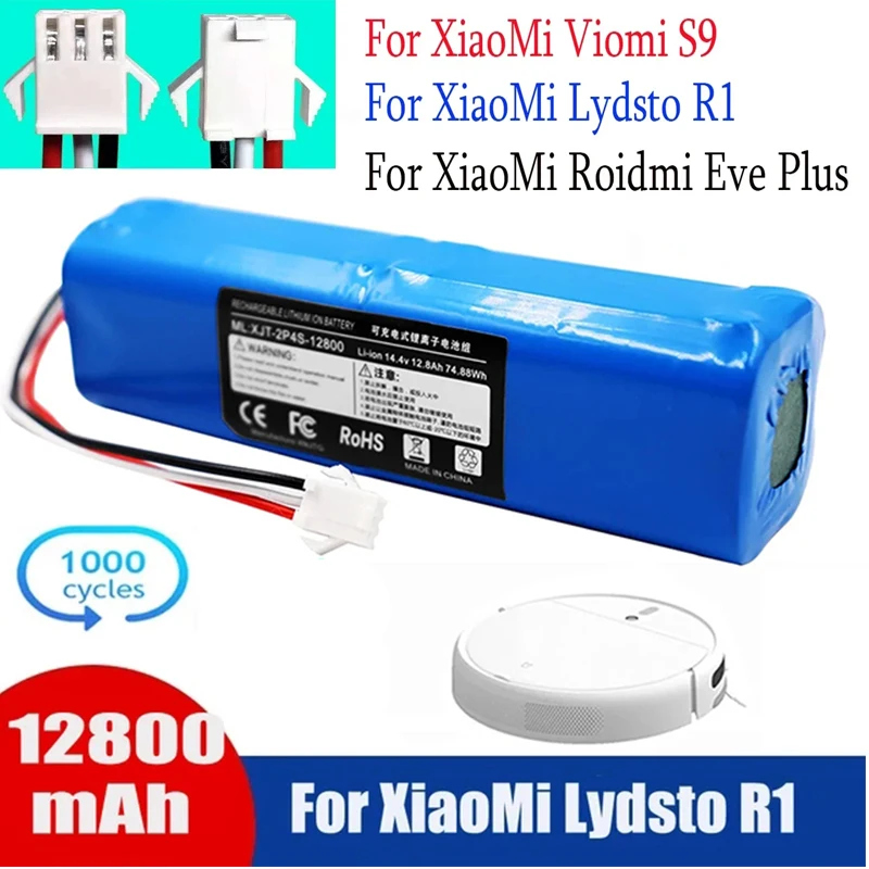 

NEW Original Lydsto R1 12800mAh Rechargeable Li-ion Battery Robot Vacuum Cleaner R1 Battery Pack with Capacity 5.2A/6.5A/12.8A