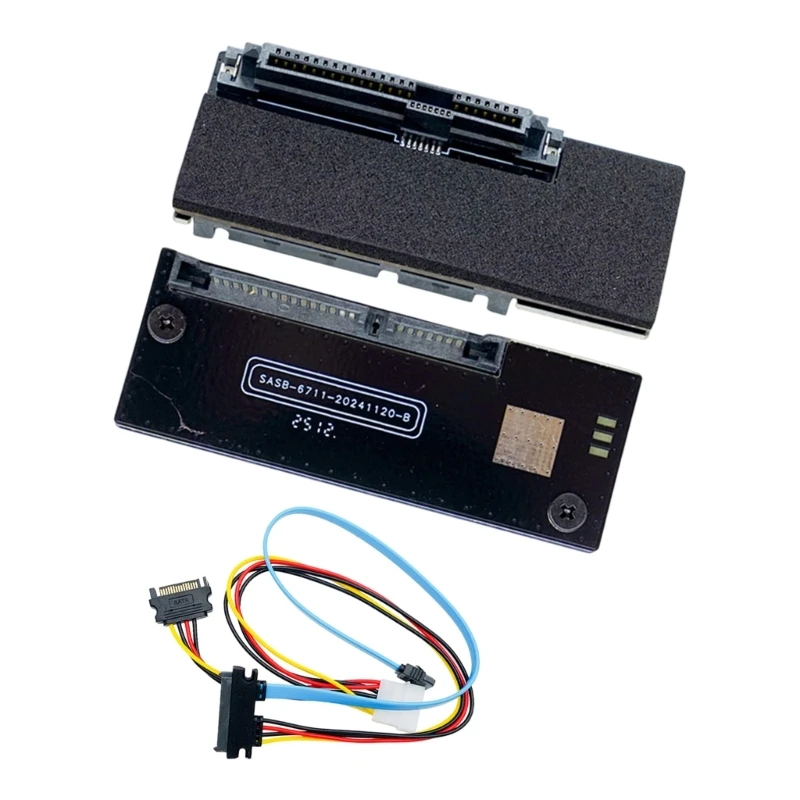 SATAs 22PIN to SASs 29PIN Female Hard Drive Adapters Converters with Cable Toolless 