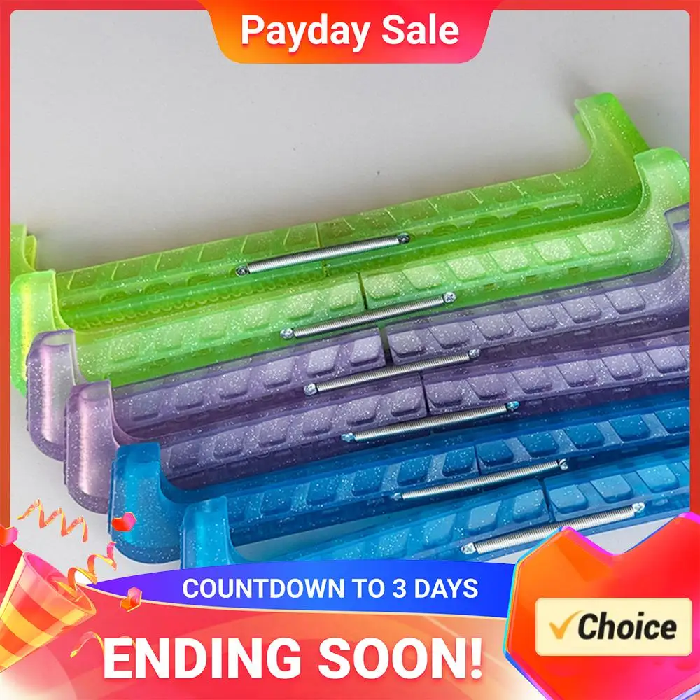 

Figure Skating Blade Cover Anti-Slip Ice Skate Blade Protective Cover Heavy-Duty PVC Protectors Universal Fit for Adults & Kids