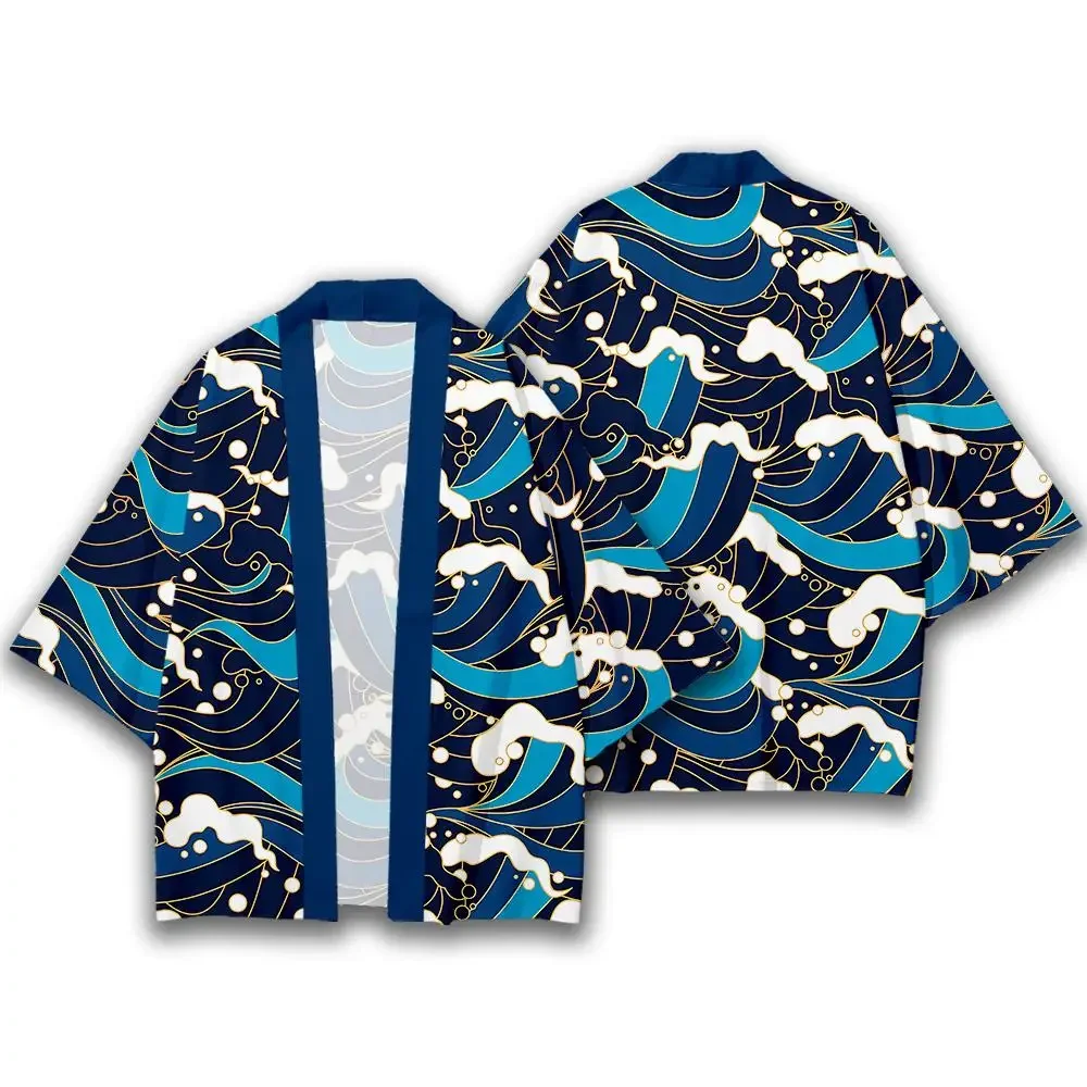 جديد اليابانية 3D المطبوعة نمط كيمونو للرجال والنساء التقليدية عارضة يوكاتا فضفاضة العصرية الرجعية الأزياء سترة سترة