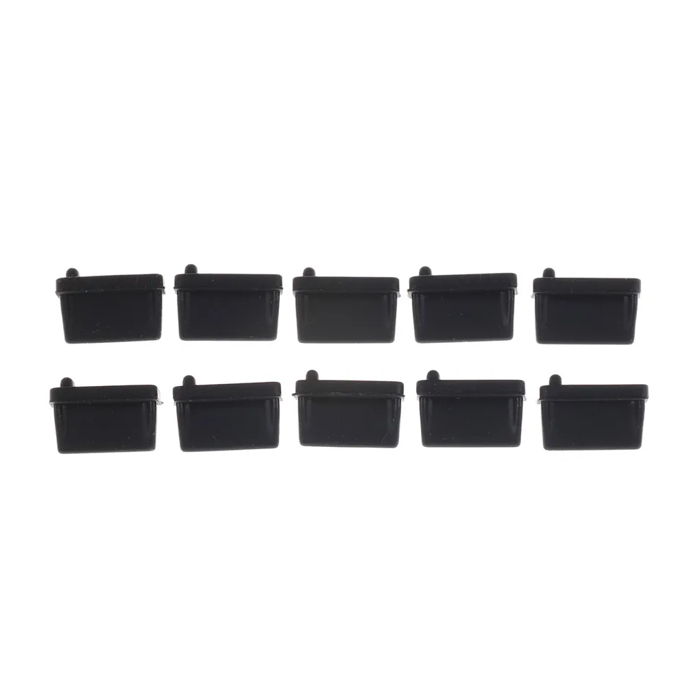 10 Pcs Durable Black Rubber A Type Female USB Anti Dust Protector Plugs Stopper Cover For Computers Digital Products