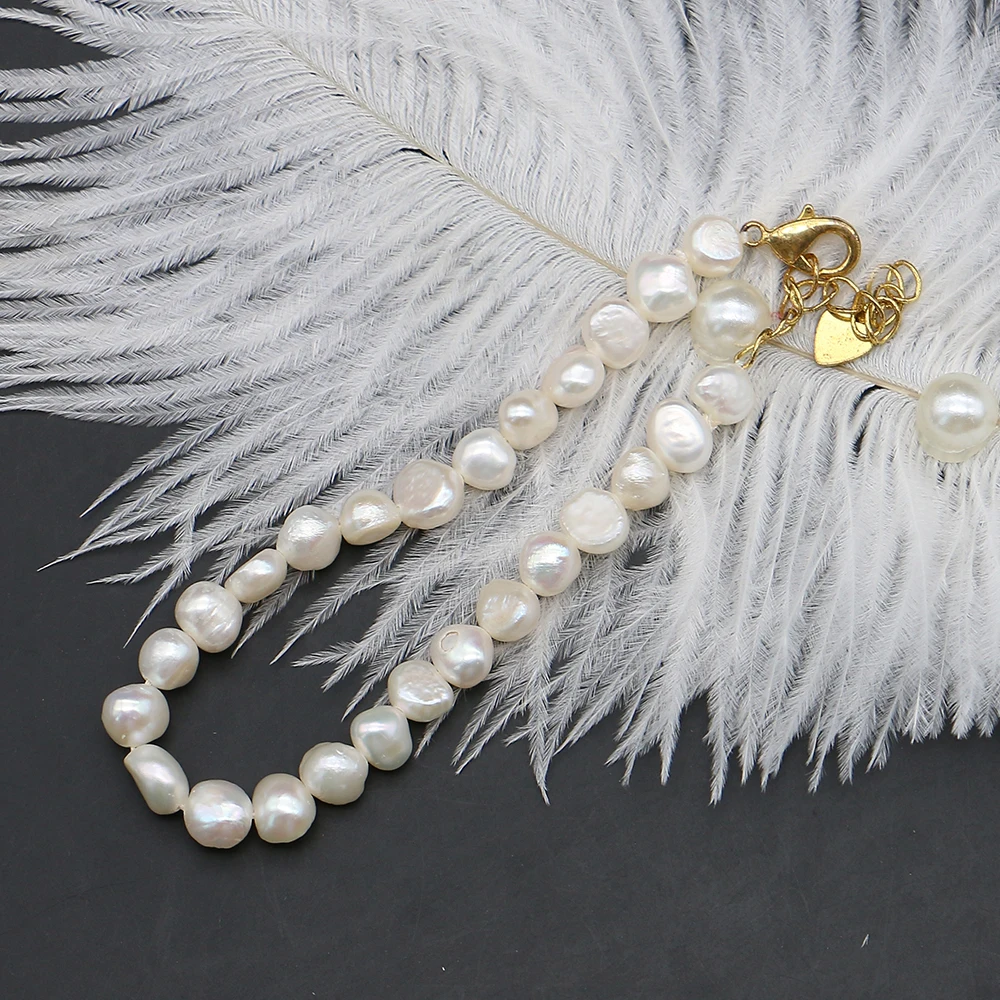 

Personalized Natural Freshwater Baroque Pearl Bracelet 16cm Length Irregular White Pearl Women's Wrist Decoration Gift 1 Strand