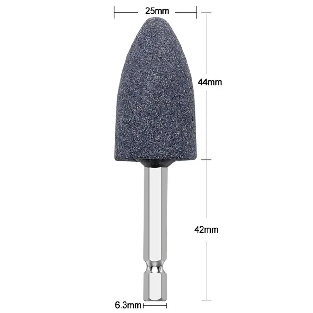 1PC Grinding Head Hexagonal Shank Grinding Wheel Sharpening Head Portable Grinding Drill Tool CorundumCone For Metal Machinery