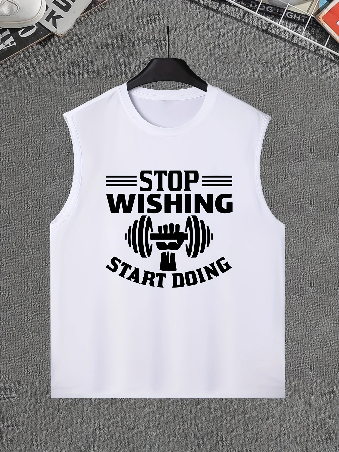 

Stop wishing and start doing. Printed casual vest