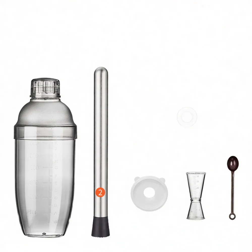 Portable Cocktail Shaker Set Manual Drink Mixer Tool For Bubble Tea Lemonade Bartender Professional Bar Kitchen Equipment