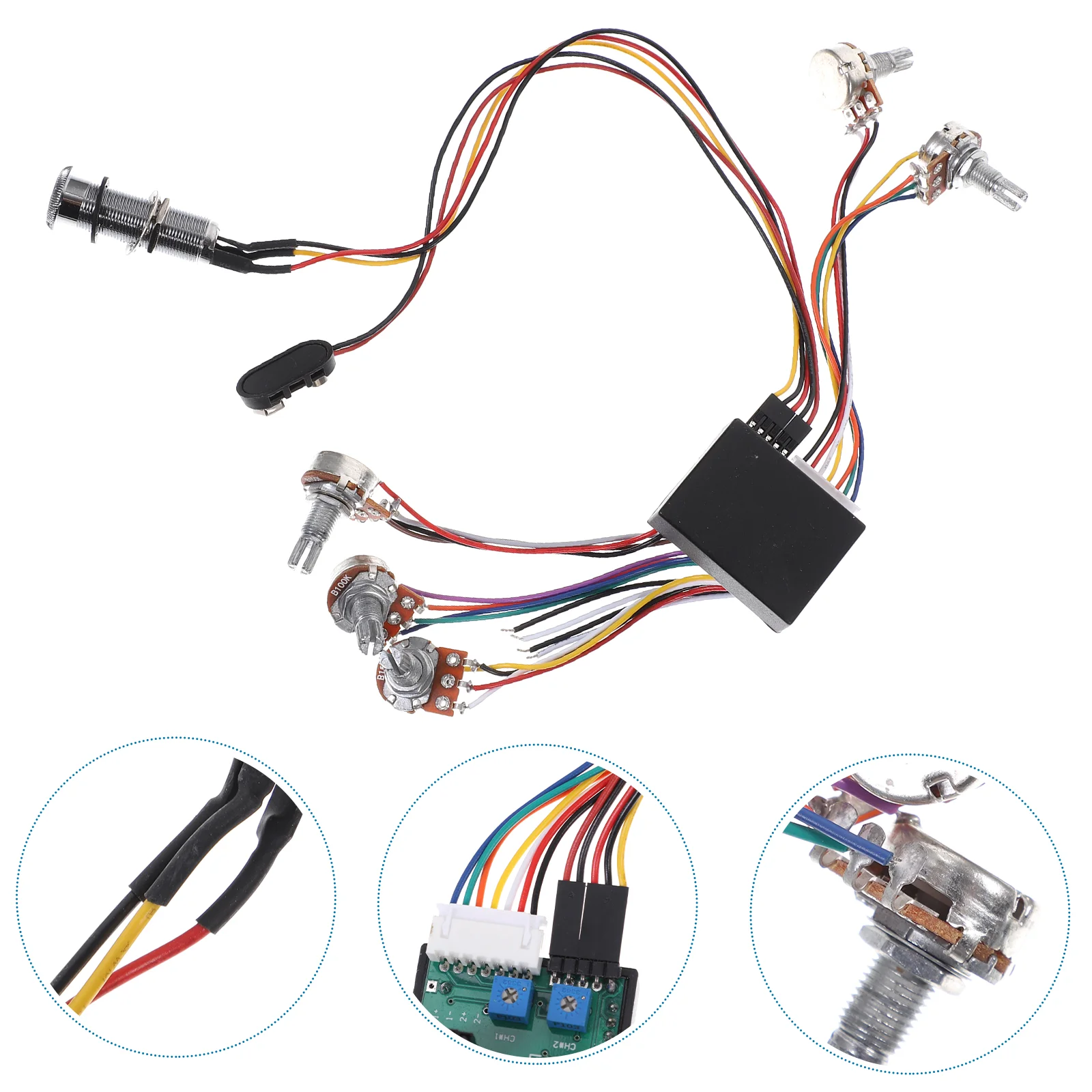 

Bass Guitar Line EQ Preamp Circuit Tone Control Wiring Harness 3 Band Equalizer Fitting for Accessory Acoustic Pickup