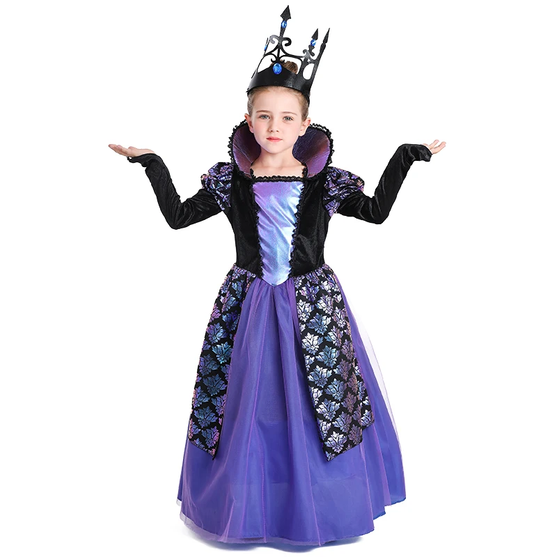 Ele Princ Dr for Girls Stage Performance Costume Witch Queen Outfit Autumn Collection Polyester Fiber O2O Exclusive