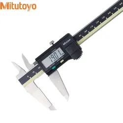 Mitutoyo-デジタルステンレス鋼ゲージ、電子測定、150mm、300mm、LCD、500-196-20、200mm