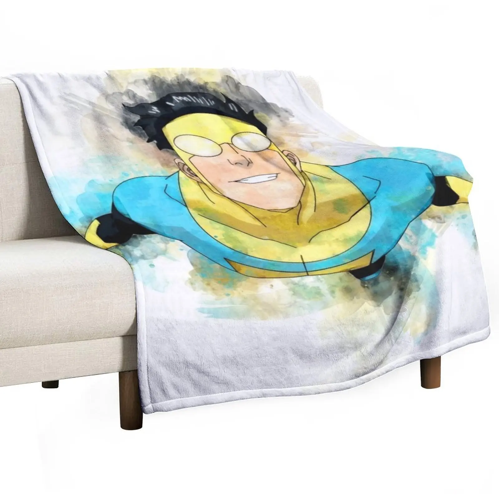 Invincible from Invincible *watercolor* Throw Blanket Travel Soft Big Sofas Plaid Blankets