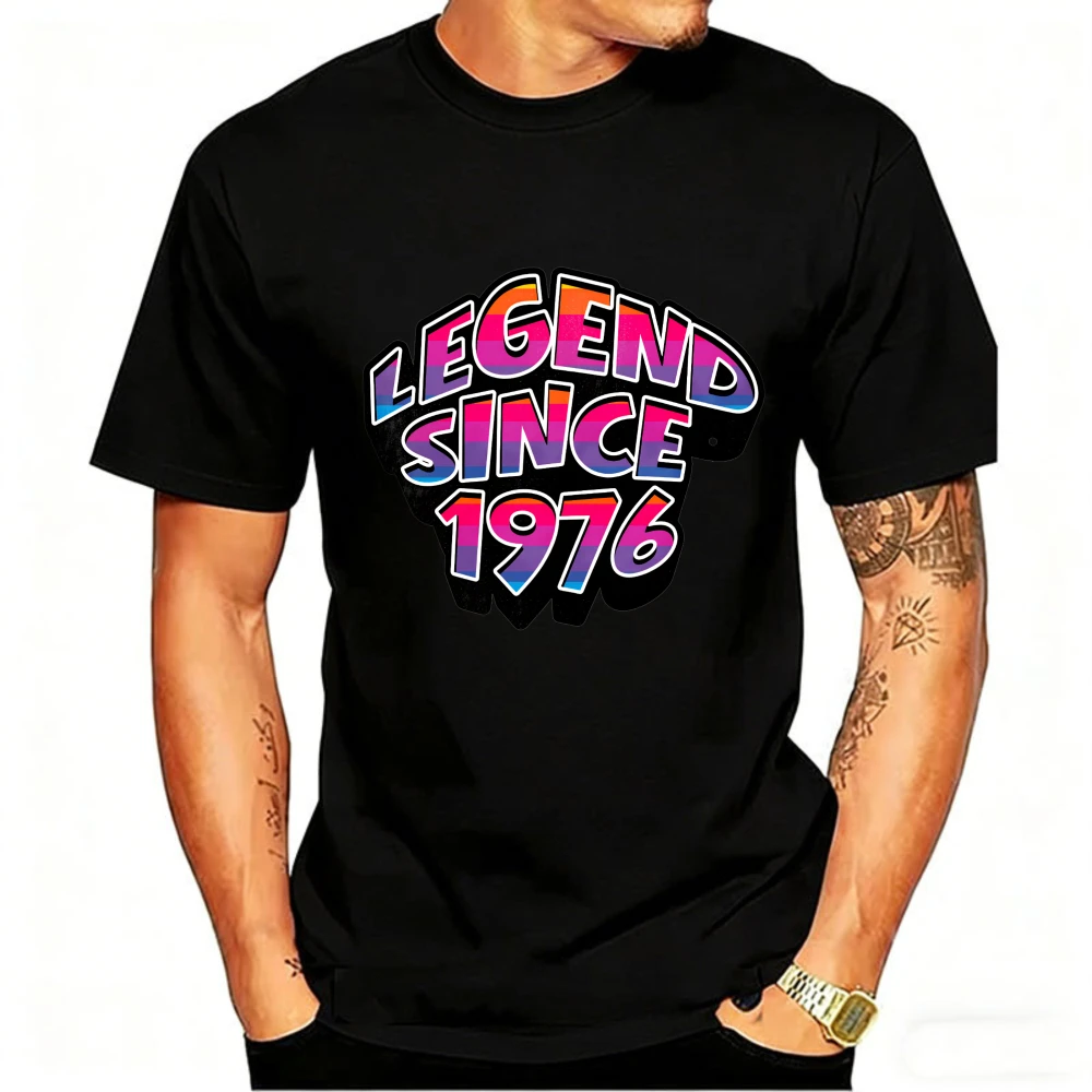 Item Legend Since 1976 Designed and By Preview Shop 50th Year Old Birthday Gifts Hipster Street Fashion Mens Graphic Tshirts