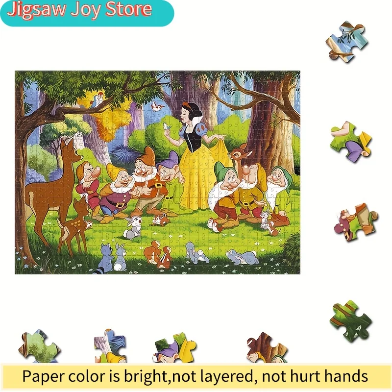 Rompecabezas de 1000 Piezas con Personajes de Dibujos Animados, Blancanieves y los Siete Enanitos, Rompecabezas de Pared para Colgar, Juego para Adultos, Regalo, Juego Interactivo Familiar