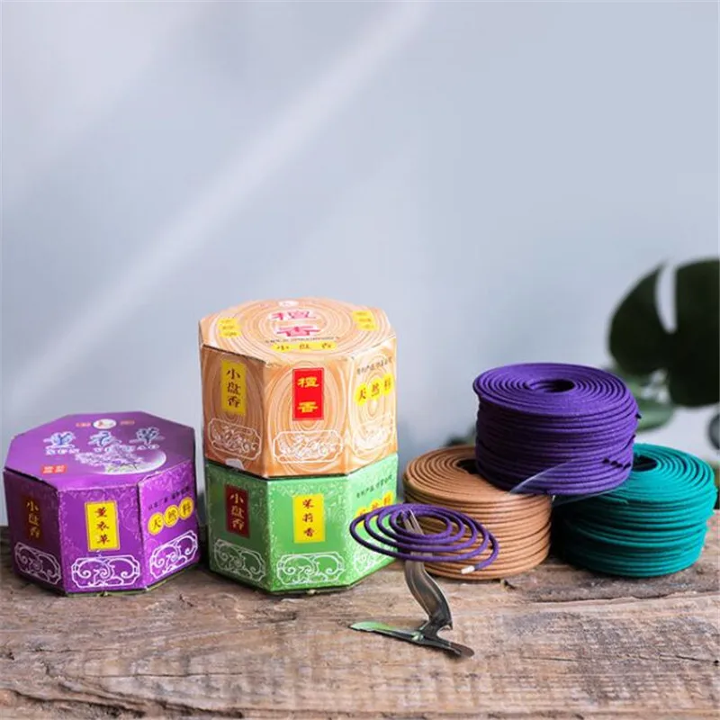 32 Coils/Box Natural Coil Incense Sandalwood Incense Home Aromatherapy Fragrance Spice Antiseptic Outdoor Mosquito Repellent