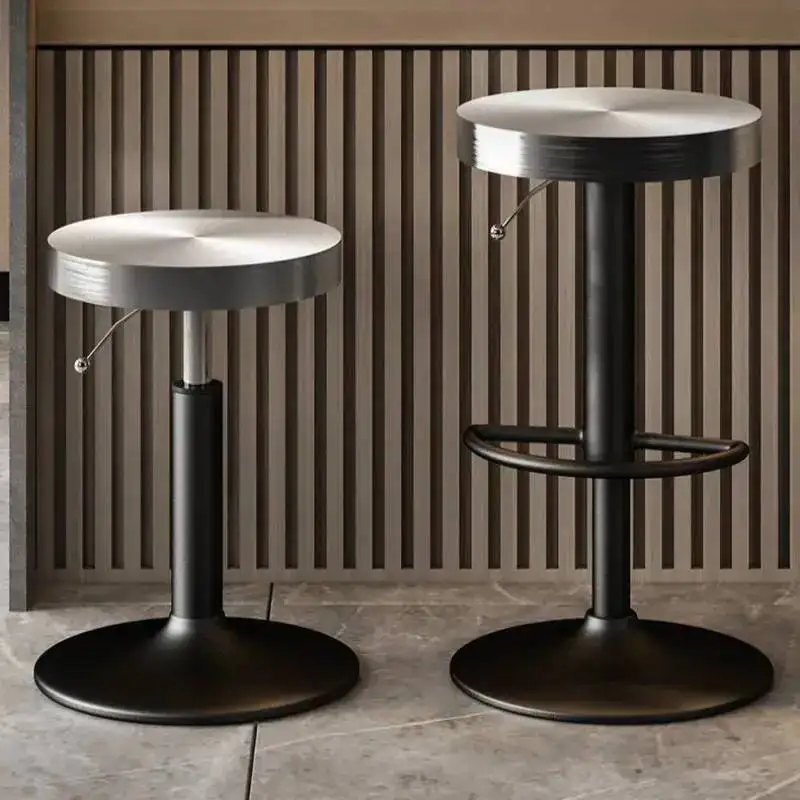 الصلب صالون دي بار Taburetes مكافحة البراز الحد الأدنى استقبال المنزل الكبار في الهواء الطلق الفاخرة بار الفولاذ المقاوم للصدأ كراسي بار الأثاث
