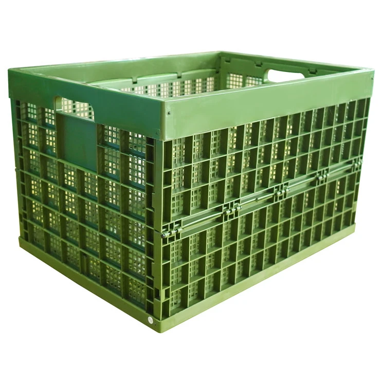 

Wholesale Reusable Heavy Duty 80x58x50 Cm Food Grade Vented Type Plastic Collapsible Crates For Logistics