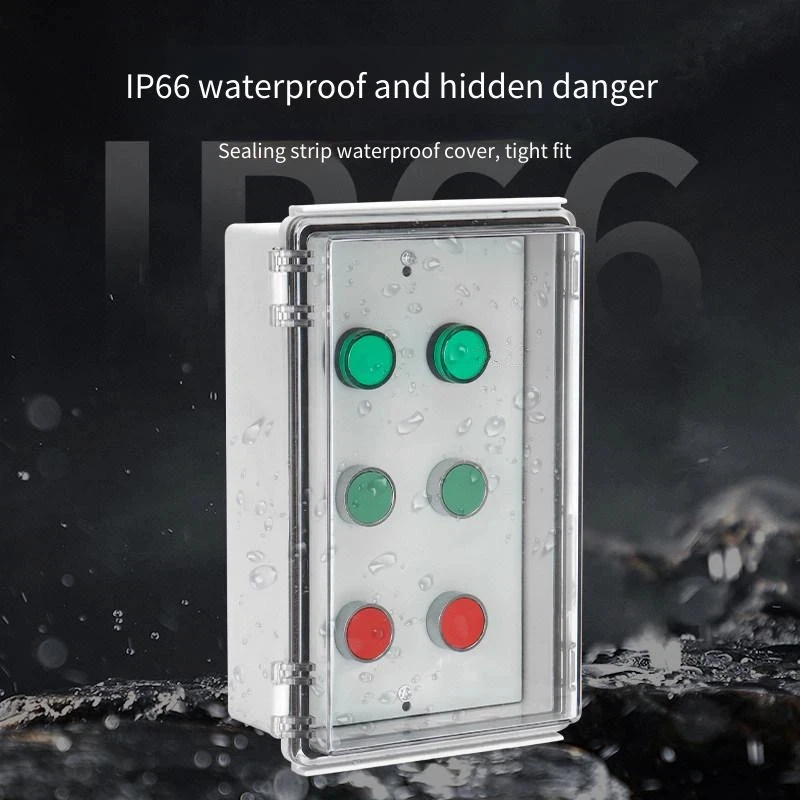 Waterproof Emergency Stop Control Box Button Switch Self-Restoring Start/Stop Box for Safety Systems