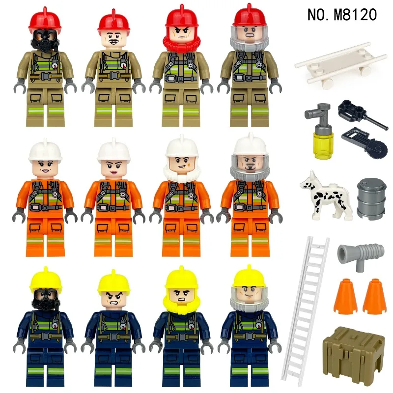 Bauklötze für Feuerwehrleute und Polizeibeamte, DIY-Lernspielzeug für Kinder und Erwachsene, perfektes Weihnachts- und Geburtstagsgeschenk
