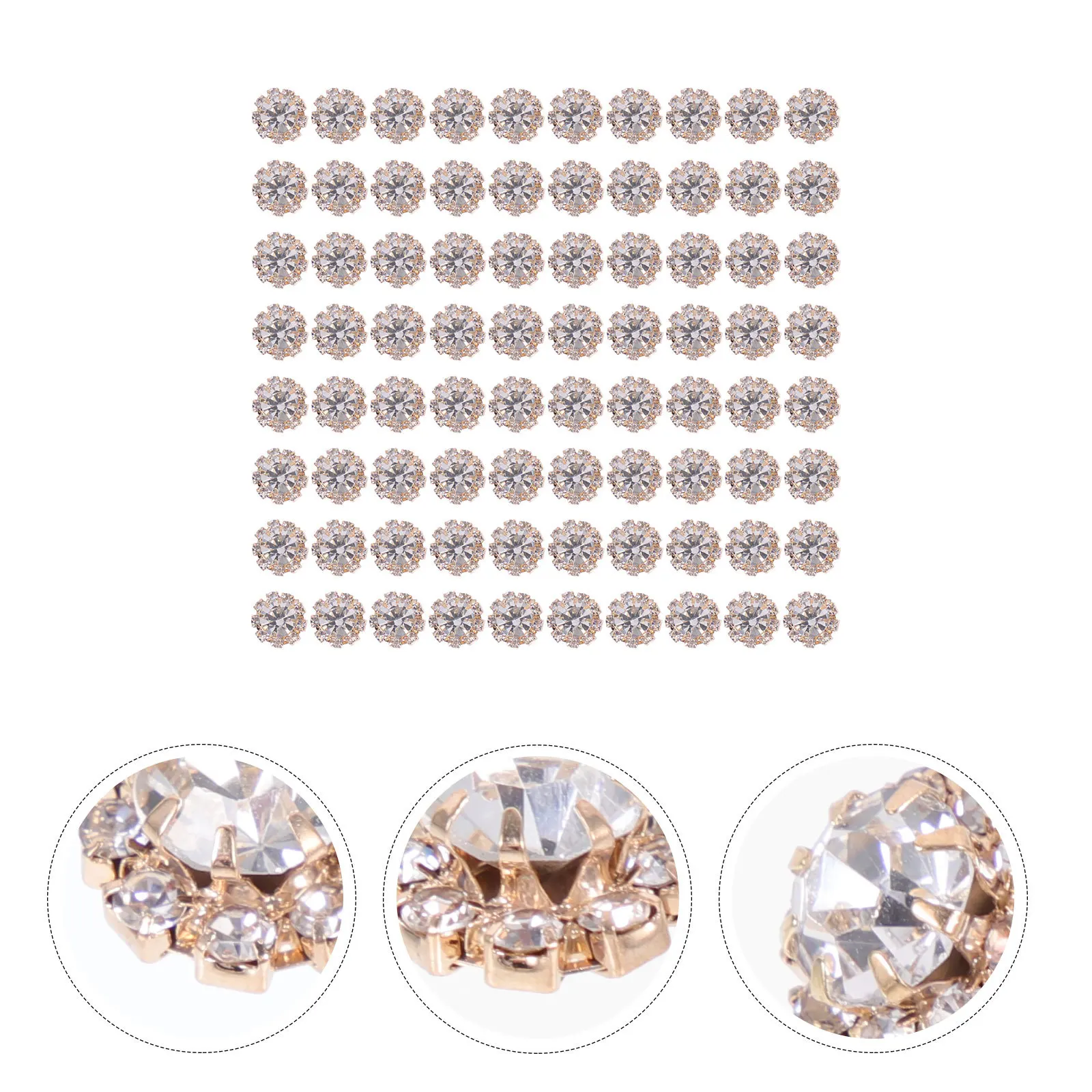 

100Pcs Rhinestone Flower Discs Alloy Charms Exquisite DIY Decorations for Phone Cases Hair Clips Rings Unique Gift Female