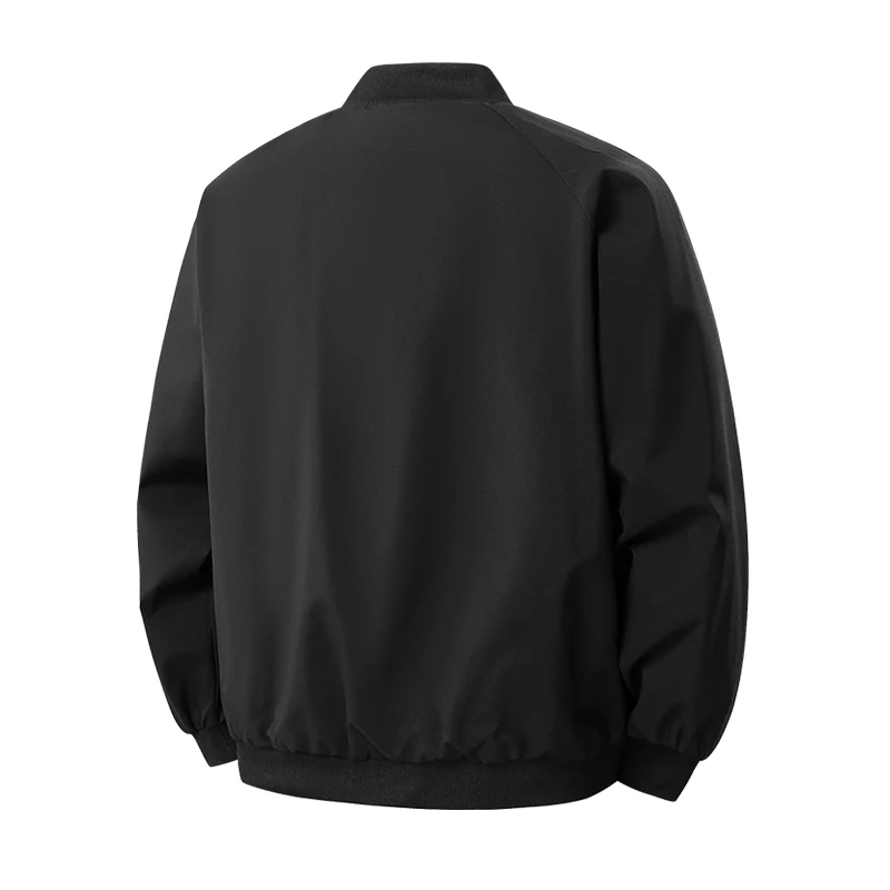 Autumn Waterproof Baseball Collar Er Jacket Solid Color Jacket Spring Men Coat Business Casual Baseball Jackets Men's Jacket